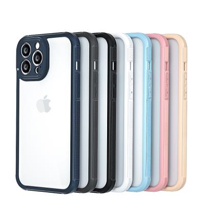 China AF Technology Shockproof Anti-fingerprint Clear Phone Case For iPhone 12 13 Pro Max Shockproof TPU PC Cell Phone Case for sale