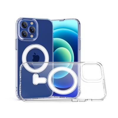 China original manufacturer Anti-drop Magnetic Phone Case for iPhone 11 12 TPU PC build in magnet phone case radio charging case for sale