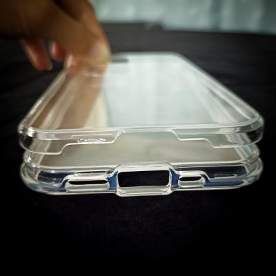 China Dual Layer Anti-drop Protective Phone Case For iPhone 13 Pro Max Customized Transparent TPU Clear PC Phone Case for sale