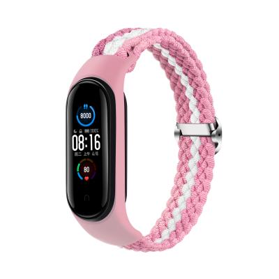 China Colorful MI M6 Wrist Watch Band Fabric Nylon Elastic Nylon Braided Strap Wristband For Xiaomi 6 Watch Band for sale