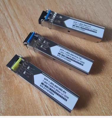 China Hot Selling SFP 1.25G Compatible Single Fiber LC SM1550 RX 3km FTTX Fiber Optic Transceiver for sale