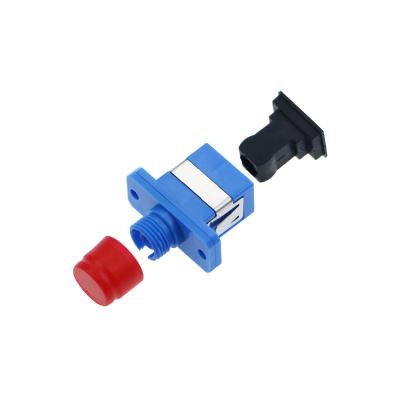 China Telecom 1/6 Simplex Flange Coupler Fiber Optic Patch Cable Adapter ST APC PC UPC for sale