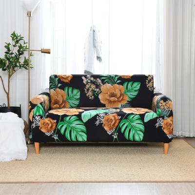 China Wholesale Breathable Comfort Elastic Stretch Floral Jacquard Stretch Sofa Covers Couches Elastic Sofa Cover 3 Set for sale