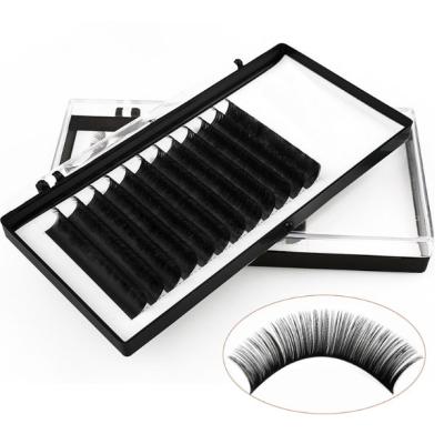 China Natural Soft classic lashes hot selling tray Black matte  soft free sample  extensions Handmade custom packaging natural eyelashes extension for sale