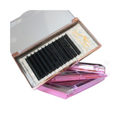 China Natural Long Sample  matt dark black privatel classic silk mink eyelash extensions  ample for sale