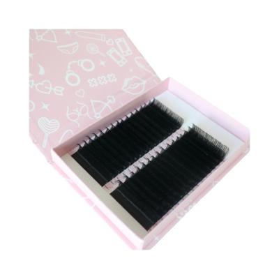 China Natural Soft classic lashes hot selling Black soft   extensions Handmade custom packaging natural lash extension False silk Eyelashes sample for sale