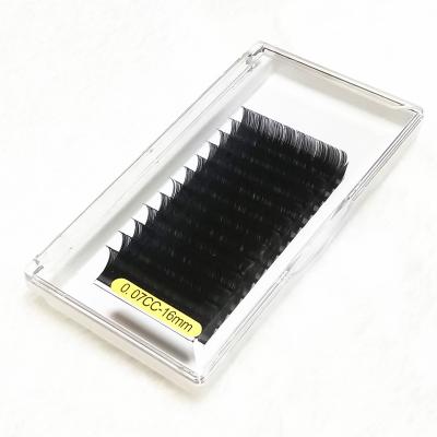 China Natural Long 0.07 mm C CC D DD J B L Curl can customize your own logo Easy Fans Eyelash extension for sale