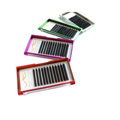 China Natural Long Hot sales Wholesale Private Label Flat lashes  Individual Eyelash Extensions OEM for sale