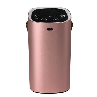 China Portable Car Aluminum Metal Nebulizer Essential Oil Wireless Waterless Diffuser Small For Car Luxury for sale