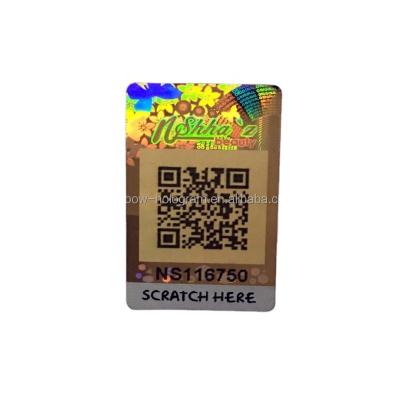 China Custom Anti-fake Security QR Code Anti-counterfeit Hologram Sticker for sale