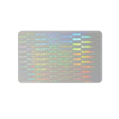 China Transparent Anti-Counterfeit Custom Security Hologram ID Overlay for sale