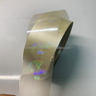 China Security Anti-Counterfeiting Custom Transparent Hologram Hot Stamping Foil for sale