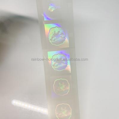 China Anti-counterfeit 3D Custom Transparent Hologram Hot Stamping Foil for sale