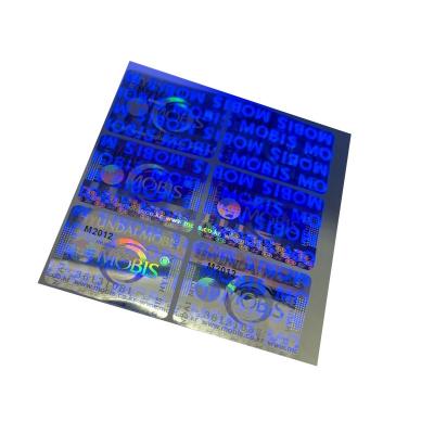 China Anti-Counterfeit Security 3D Laser Hologram UV Fluorescent Sticker for sale