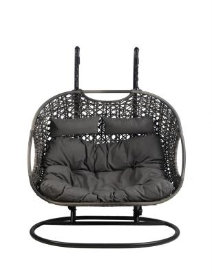 China Modern Custom Design Balcony Egg Rattan Wicker Patio Garden Swing Relax Chair Swing Chair Swing Basket PE Fuiniture villa fuiniture for sale