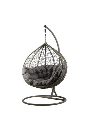 China Modern Custom Design Balcony Egg Rattan Wicker Patio Garden Swing Relax Chair Swing Chair Swing Basket PE Fuiniture villa fuiniture for sale