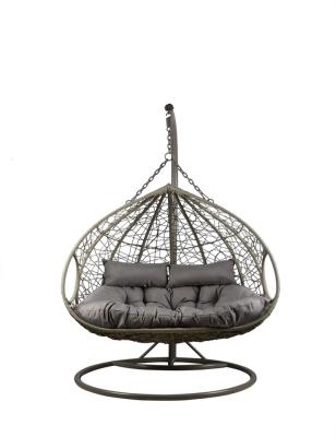 China Modern Custom Design Balcony Egg Rattan Wicker Patio Garden Swing Relax Chair Swing Chair Swing Basket PE Fuiniture villa fuiniture for sale