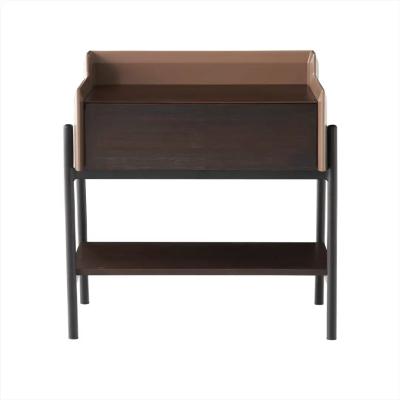 China E1 Grade Contemporary Contemporary HDF With Eucalyptus Veneer Carbon Steel Legs Bedroom Bedside Closet for sale