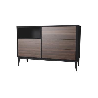 China E1 Contemporary Grade HDF Contemporary With Eucalyptus Veneer Metal Legs Sideboard for sale