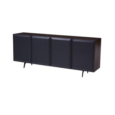 China Minimalist Modern Minimalist E1 Grade HDF With Eucalyptus Veneer Steaming Finishes Carbon Steel Frame Dining Sideboard for sale