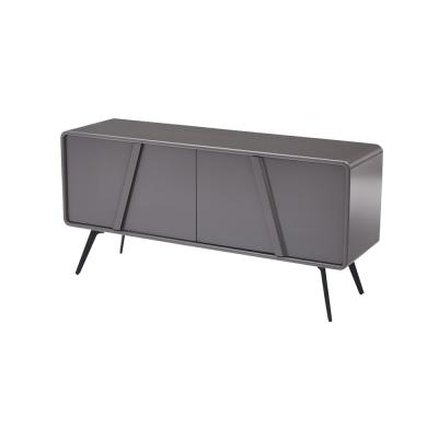 China E1 Contemporary Minimal Grade HDF With Gray Veneer Carbon Steel Frame Sideboard For Dining for sale