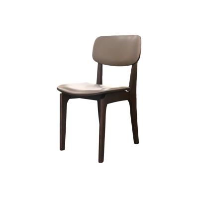 China Customizable Modern Leatherette Ashwood Wood Frame Dining Chair for sale