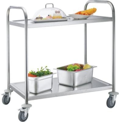 China 3 Tier Stainless Steel Hotel Kitchen Restaurant Industrial Food Service Trolley Serving Serving Trolley for sale