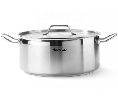 China Stainless Steel NSF Saucepan Casserole Sustainable Food Grade Induction Cooking Pot Sandwich Bottom Stock Pots Compound Cookware for sale