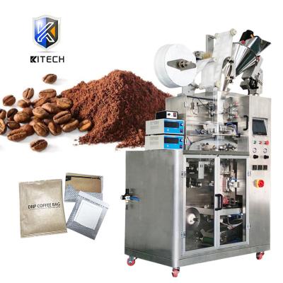 China Food Nonwoven Filter Ear Drip Coffee Automatic Weighing Filling Ultrasonic Sealing Hanging Packing Machine for sale