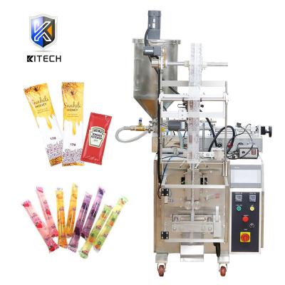 China KITECH Beverage Automatic Filling Weighing Liquid Sachet Juice Stick Packaging Machine Price for sale