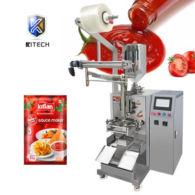 China KL-160 Automatic Compact Beverage Sauce Filling And Sealing Machine With 3 Side Seal for sale