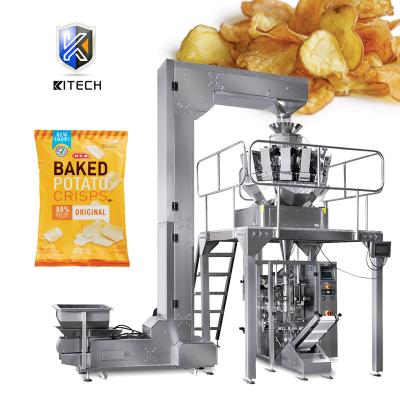 China KL-420CD Chemical Automatic 10 Head Weighing Plantain Chips Potato Crisps Packing Machine for sale