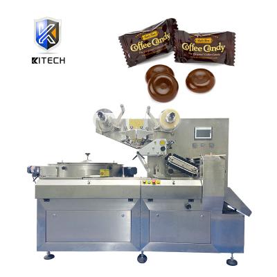 China Turntable feeding one factory price KL-250 automatic soft hard candy pillow packing machine price for sale