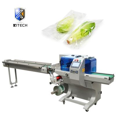 China Factory Price KITECH APPAREL Automatic Bag Lettuce Carrot Cabbage Vegetable Pillow Packing Machine for sale