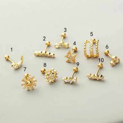 China Tender Wholesale Cute Fake No No Tiny Bubby Bunny Nostril Flower Kit Arabic Piercing Nose Ring for sale