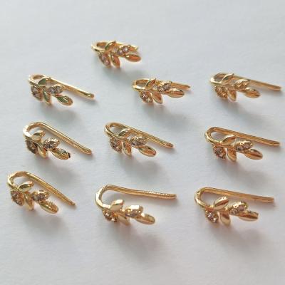 China Cute 24 carat nosepin nose cuff women for womenwhose nose inst rings solid gold 22k brasgold pleted for sale