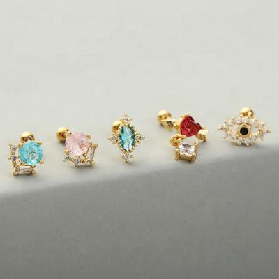 China Cute Jewelry Nose Pin Gold Designs Filed Stud Original Gold Plated Indian Style 916 Nose Pins Price for sale