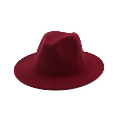 China Liberty Gifts New Style Women Classic Wide Brim Panama Hat Belt Buckle Soft Wool Fedora Hat for sale