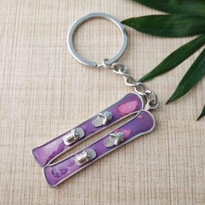 China 2021 Custom Metal Logo Skiing Sneaker Keychain Printed Wholesale for sale