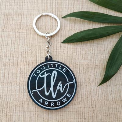 China Wholesale Custom Cute And Soft Silicone Circle Factory Key Chain Logo for sale