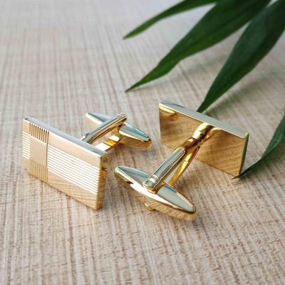 China Classic style ALLOY CA1007 gold plating cufflinks for men's square cufflink for sale engraved cufflinks for shirts for sale