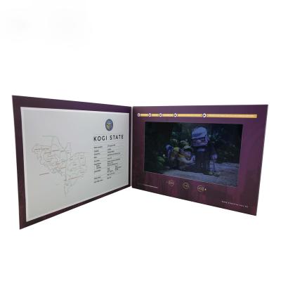 China Europe Paper Map Style 10 Inch LCD Screen LCD Video Brochure Free Download for sale