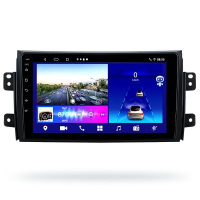 China GPS hot sell 9 inch with buttons built in wifi Android 10 double din with mirror link for SUZUKI SX4 2006 to 2014 car navigation for sale