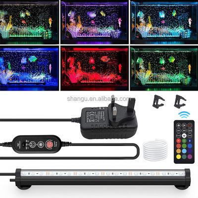 China 38CM INFRA RGB 4H 8H 12H 38cm Water Bubble Light Aquarium Watch Fish LED Light Remote Control Timing Control for sale