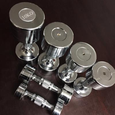 China Enviromentally Friendly Durable Fitness Center Weight Lifting Chromed Dumbbell for sale