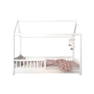 China Modern Wooden Furniture Beds Girls House Bed With Rails House Kids Treehouse Bed for sale