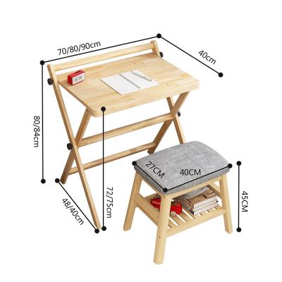 China Modern Furniture Sets Kids Study Foldable Wooden Table For Chair Set Kids Desk Computer And Child for sale