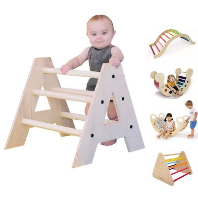 China Wooden Frame Kindergarten Modern Toy Indoor Playground Climbing Children Fit One Children Physical Training for sale