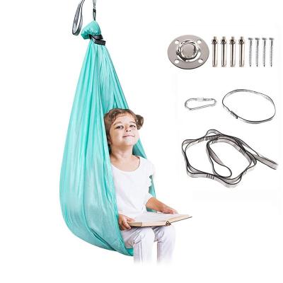 China Modern Soft Silk Nylon Adult Teens Indoor Adjustable Hammock Kids Swing Sensory Therapy Swing for Autism/ADHD/Asperger's for sale