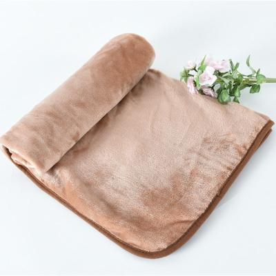 China PORTABLE Hot Sale Factory Directly Flannel Shear Gift Portable Blanket Travel Pillow Blanket With Pocket for sale